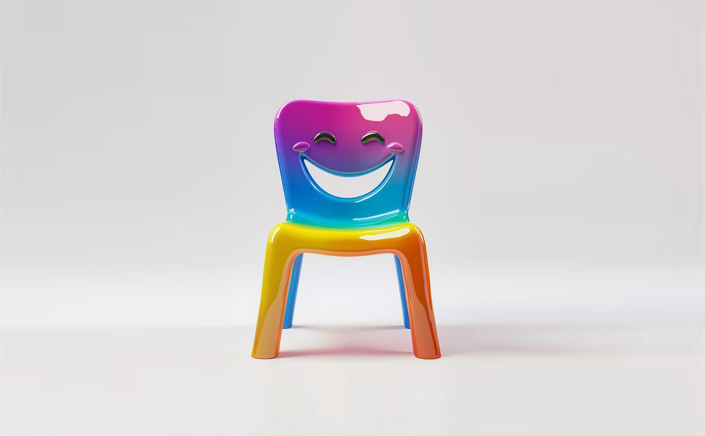 Smile, seduta con emoji sorridente