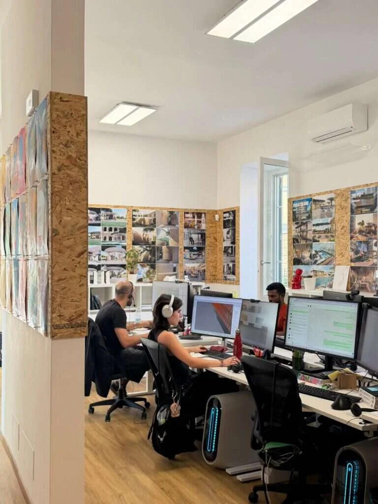 The open-plan workspace of the AND studio