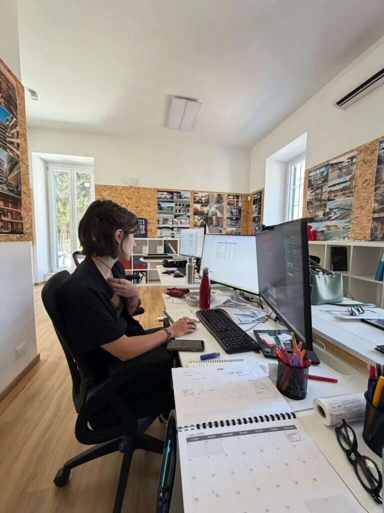 A designer at work in the AND studio