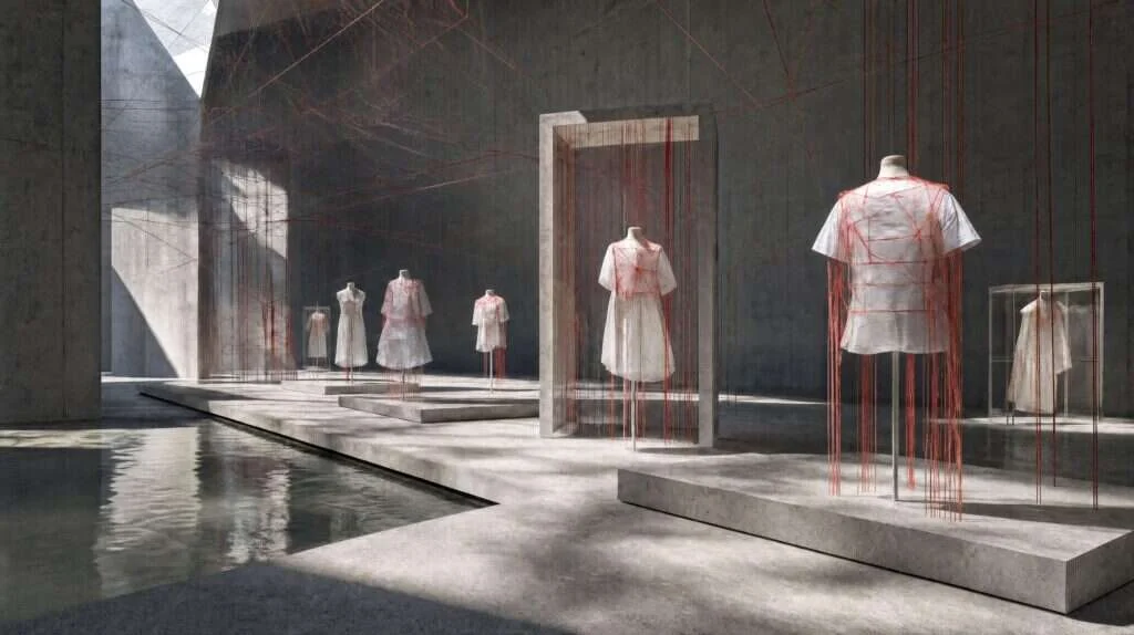 Interlacing Red look 3, AND fashion collection
