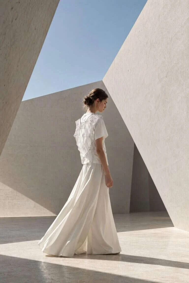 Interlacing White look 1, AND fashion collection